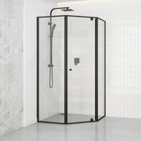 900/1000mm Diamond Shape Shower Screen Pivot Door Variant Colour Semi-frameless 6mm Glass 2000mm Height