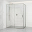 920-1750X2000Mm Semi-Frameless Shower Screen Sliding Door Wall To  Brushed Nickel Hardwares 6Mm Glass