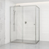 920-1750x2000mm L Shape Shower Screen Sliding Door Variant Colour Semi-frameless 6mm Glass with Return Panel