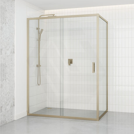 920-1750x2000mm L Shape Shower Screen Sliding Door Variant Colour Semi-frameless 6mm Glass with Return Panel