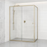 920-1750x2000mm L Shape Shower Screen Sliding Door Variant Colour Semi-frameless 6mm Glass with Return Panel