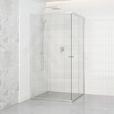 800-1200Mm Square / Rectangle Shower Screen Chrome Semi-Frameless Double Sliding 6Mm Glass 1900Mm