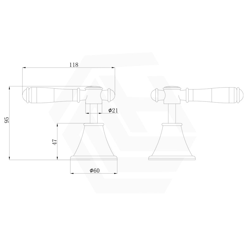 IKON Clasico 1/4 Turn Wall Top Assemblies Ceramic Handle