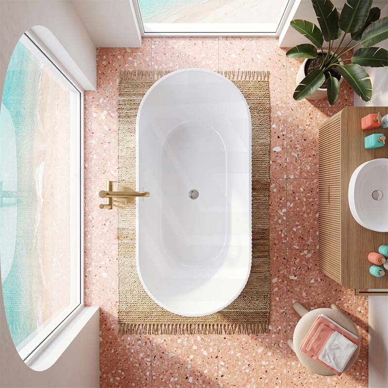 Ceto Ally Groove Freestanding Acrylic Bathtub Modern 1500 / 1700mm - Variant Colour
