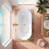 Ceto Ally Groove Freestanding Acrylic Bathtub Modern 1500 / 1700mm - Variant Colour