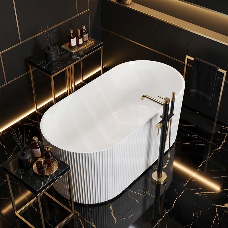 Ceto Ally Groove Freestanding Acrylic Bathtub Modern 1500 / 1700mm - Variant Colour
