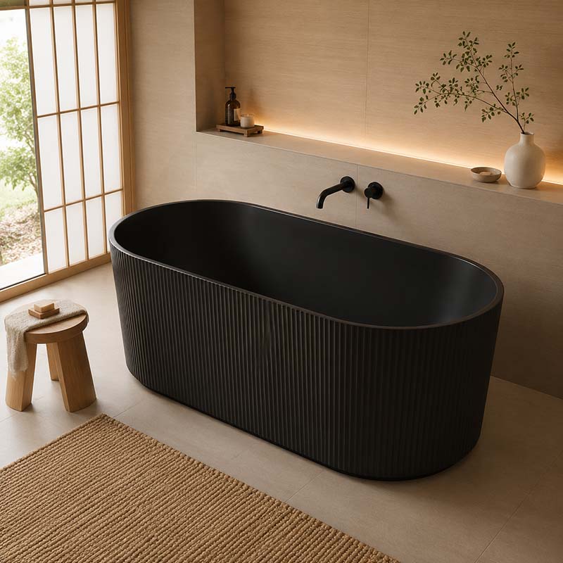 Ceto Ally Groove Freestanding Acrylic Bathtub Modern 1500 / 1700mm - Variant Colour