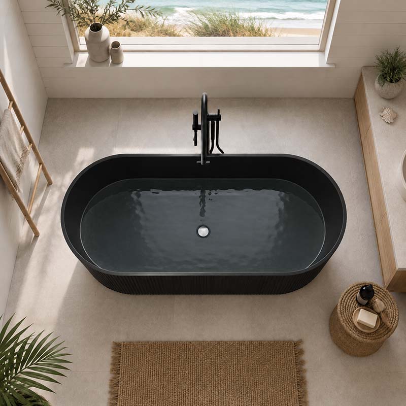 Ceto Ally Groove Freestanding Acrylic Bathtub Modern 1500 / 1700mm - Variant Colour