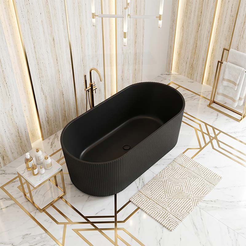 Ceto Ally Groove Freestanding Acrylic Bathtub Modern 1500 / 1700mm - Variant Colour