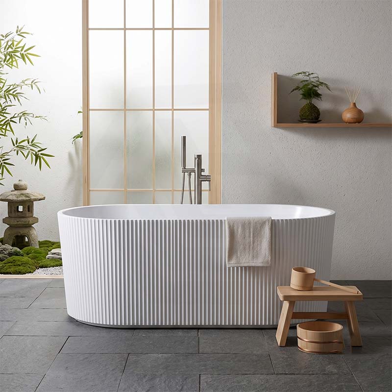 Ceto Ally Groove Freestanding Acrylic Bathtub Modern 1500 / 1700mm - Variant Colour
