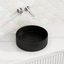 360X360X115Mm Round Bellevue Fluted Above Counter Ceramic Basin Matt Black Basins