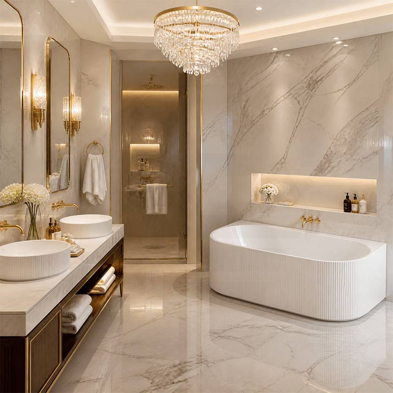 Ceto Fluted Back to Wall Oval Bathtub NO Overflow 1500/1700mm - Variant Colour