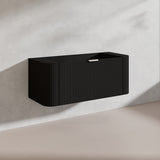 1200mm Ceto Avalon Matt White/Black Wall Hung Bathroom PVC Vanity Single/Double Bowls