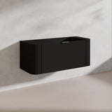 1200mm Ceto Avalon Matt White/Black Wall Hung Bathroom PVC Vanity Single/Double Bowls