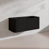 1200mm Ceto Avalon Matt White/Black Wall Hung Bathroom PVC Vanity Single/Double Bowls