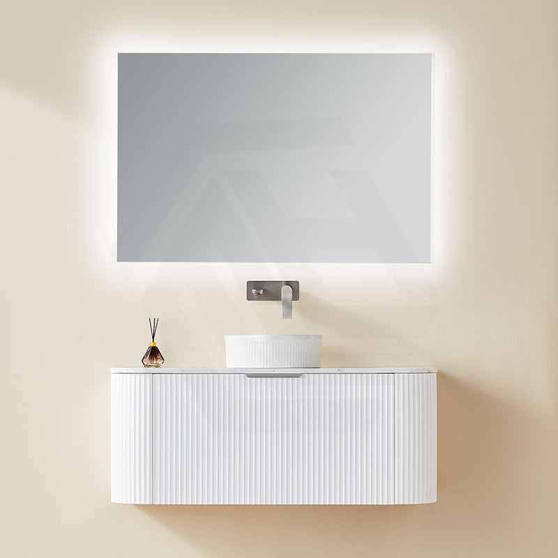 1200mm Ceto Avalon Matt White/Black Wall Hung Bathroom PVC Vanity Single/Double Bowls