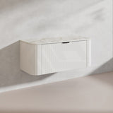1200mm Ceto Avalon Matt White/Black Wall Hung Bathroom PVC Vanity Single/Double Bowls