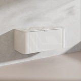 1200mm Ceto Avalon Matt White/Black Wall Hung Bathroom PVC Vanity Single/Double Bowls