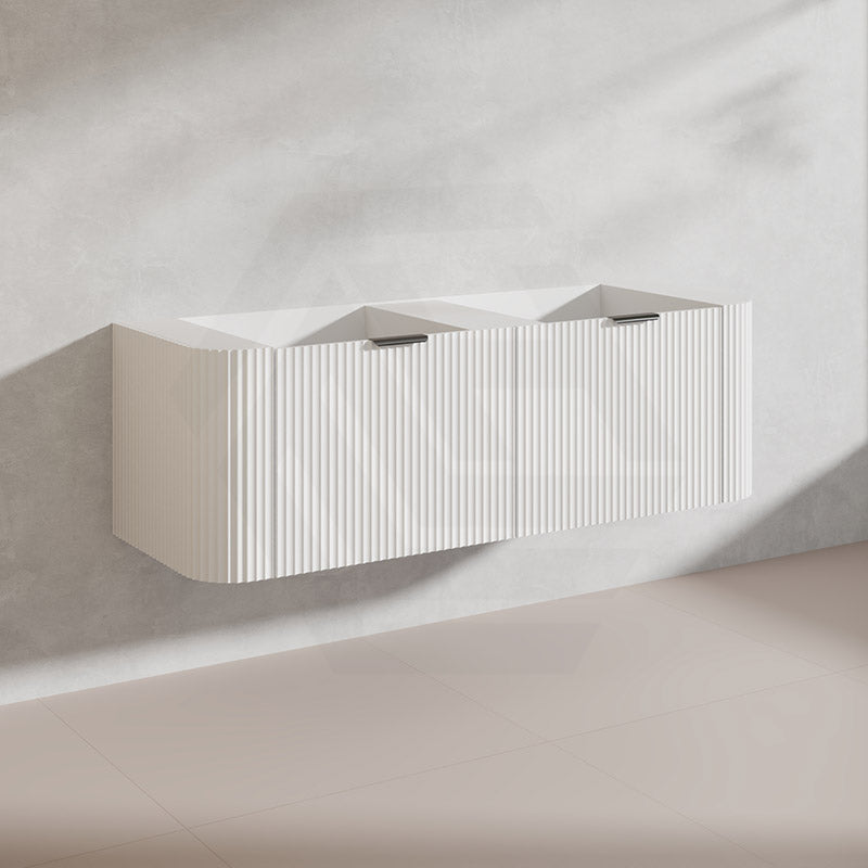 1500mm Ceto Avalon Matt White/Black Wall Hung Bathroom PVC Vanity Single/Double Bowls