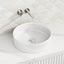 410X410X120Mm Round Above Counter Stone Basin Ultra Slim Gloss White Basins
