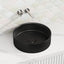 410X410X120Mm Round Above Counter Stone Basin Ultra Slim Matt Black Basins