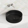 410X410X120Mm Round Above Counter Stone Basin Ultra Slim Matt Black Basins