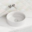 410X410X120Mm Round Above Counter Stone Basin Ultra Slim Matt White Basins