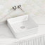 415X415X120Mm Square Above Counter Ceramic Basin Ultra Slim Gloss White Basins