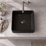 Square Above Counter Ceramic Basin Ultra Slim 415x415x120mm - In Various Colour