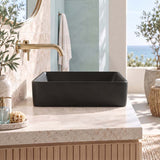 Square Above Counter Ceramic Basin Ultra Slim 415x415x120mm - In Various Colour