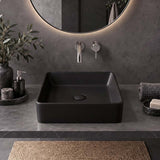 Square Above Counter Ceramic Basin Ultra Slim 415x415x120mm - In Various Colour