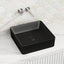 415X415X120Mm Square Above Counter Stone Basin Ultra Slim Matt Black Basins
