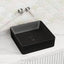 415X415X120Mm Square Above Counter Ceramic Basin Ultra Slim Matt Black Basins