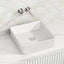 415X415X120Mm Square Above Counter Stone Basin Ultra Slim Matt White Basins