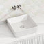 415X415X120Mm Square Above Counter Ceramic Basin Ultra Slim Matt White Basins