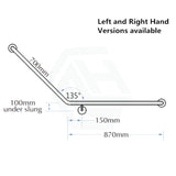 Assist Grab Rail 870*700mm Left Hand Bar Angle Ambulant Accessories Special Needs Stainless Steel