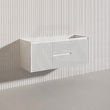 1200mm Ceto Brindabella Wall Hung Single/Double Vanity Matt White/Black PVC Board Linear Surface