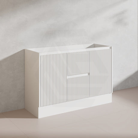 600-1500mm Ceto Brighton Freestanding Vanity with Kickboard Matt White PVC Board Linear Surface