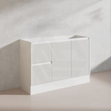 600-1500mm Ceto Brighton Freestanding Vanity with Kickboard Matt White PVC Board Linear Surface