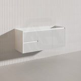 1200mm Ceto Brindabella Wall Hung Single/Double Vanity Matt White/Black PVC Board Linear Surface