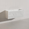 1200mm Ceto Brindabella Wall Hung Single/Double Vanity Matt White/Black PVC Board Linear Surface