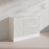 600-1500mm Ceto Brighton Freestanding Vanity with Kickboard Matt White PVC Board Linear Surface