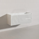 1200mm Ceto Brindabella Wall Hung Single/Double Vanity Matt White/Black PVC Board Linear Surface