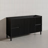 1500mm Ceto Brighton Freestanding Vanity PVC Board Matt Black / White Linear Surface