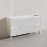 1500mm Ceto Brighton Freestanding Vanity PVC Board Matt Black / White Linear Surface