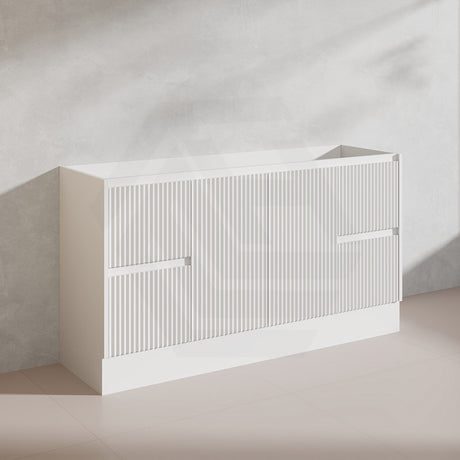 600-1500mm Ceto Brighton Freestanding Vanity with Kickboard Matt White PVC Board Linear Surface