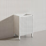 600mm Ceto Brighton Freestanding Vanity PVC Board Matt Black / White Linear Surface