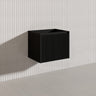 600mm Ceto Brindabella Wall Hung Vanity Matt White/Black PVC Board Linear Surface