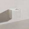 600mm Ceto Brindabella Wall Hung Vanity Matt White/Black PVC Board Linear Surface