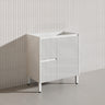 750mm Ceto Brighton Freestanding Vanity PVC Board Matt Black / White Linear Surface